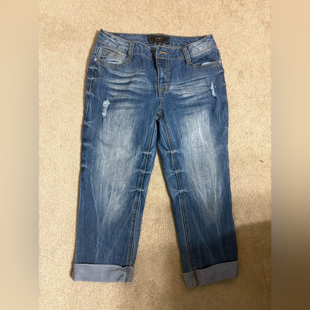 Cato Rhinestone capris